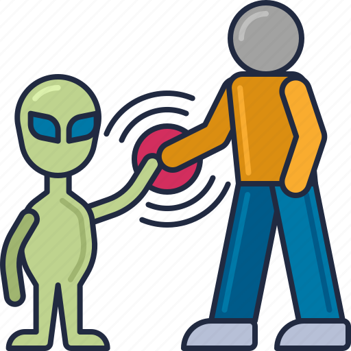 Contact, alien, alien contact, communication, human icon - Download on Iconfinder