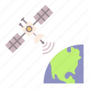 satellite, earth, communication, technology