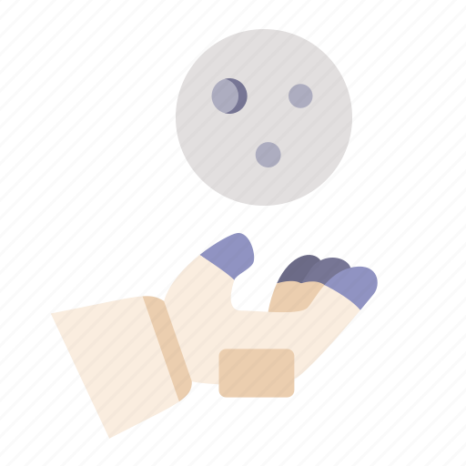 Moon, hand, space, astronomy icon - Download on Iconfinder
