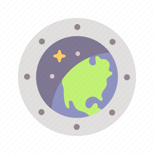 Spaceship, porthole, view, earth, space icon - Download on Iconfinder