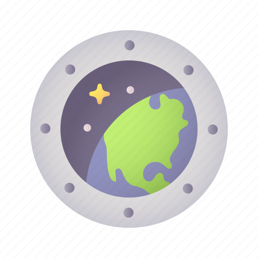 Spaceship, porthole, view, earth, space icon - Download on Iconfinder