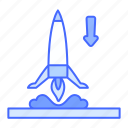 rocket, landing, rocketship