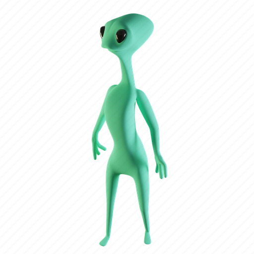 Alien, extraterrestrial, creature, galaxy, universe 3D illustration - Download on Iconfinder