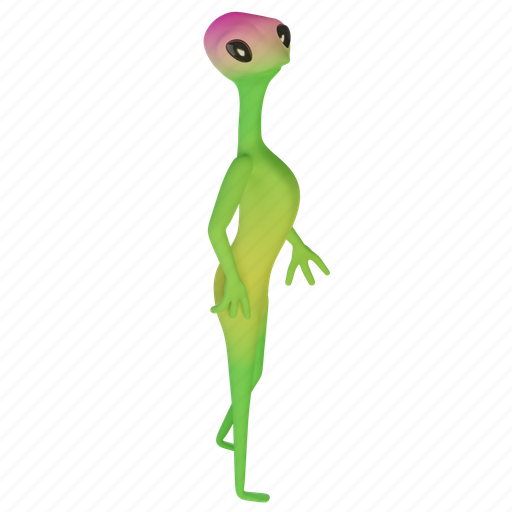 Alien, she alien, female alien, ombre alien, lady alien, extraterrestrial intelligence 3D illustration - Download on Iconfinder