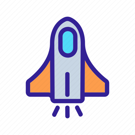 Contour, rocket, science, ship, shuttle, space, spaceship icon - Download on Iconfinder