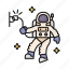 cosmonaut, astronaut, cable, spacewalk 