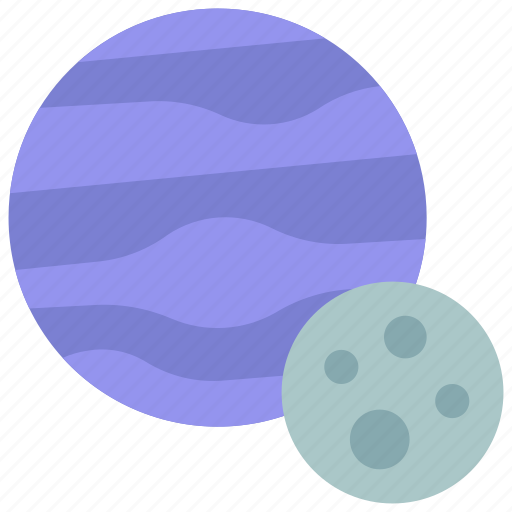 Planet, with, moon, planets, space icon - Download on Iconfinder