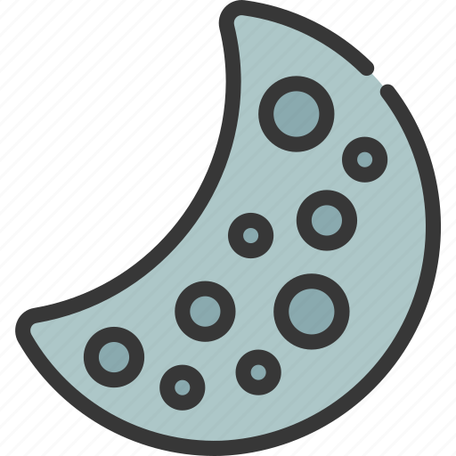 Crescent, moon, astronomy, space, half icon - Download on Iconfinder