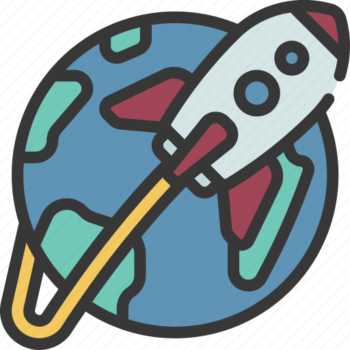 Rocket, around, world, ship, flying icon - Download on Iconfinder