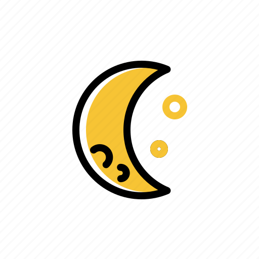 Crescent moon, half moon, moon, night, space icon - Download on Iconfinder