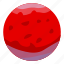 red, planet, isometric 