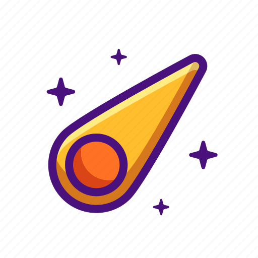 Asteroid, astronomy, comet, meteor, space icon - Download on Iconfinder