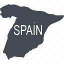 iberia, map, mediterranean, spain, the country, tourism