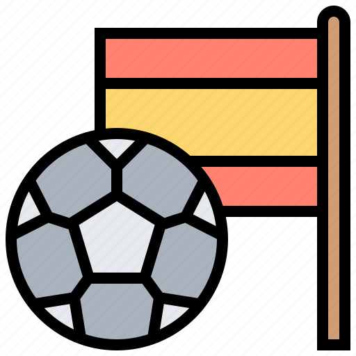 Ball, flag, football, spain, sport icon - Download on Iconfinder