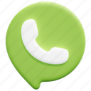 speech, bubble, call, phone, chat, communication, message, 3d, element 
