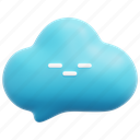 speech, bubble, cloud, bored, chat, communication, message, 3d, element 