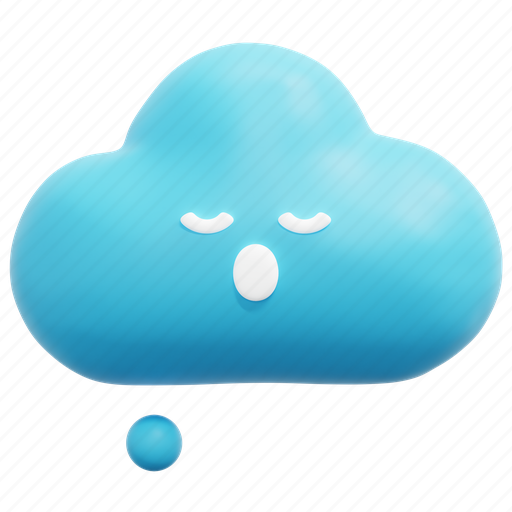 Speech, bubble, cloud, sleep, chat, communication, message 3D illustration - Download on Iconfinder