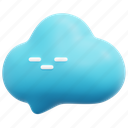speech, bubble, cloud, bored, chat, communication, message, 3d, illustration 