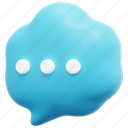 speech, bubble, cloud, comment, chat, communication, message, 3d, illustration 