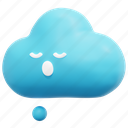 speech, bubble, cloud, sleep, chat, communication, message, 3d, illustration 