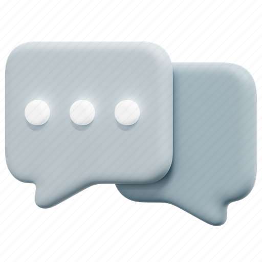 Speech, bubble, comment, social, chat, communication, message 3D illustration - Download on Iconfinder