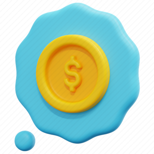 Speech, bubble, money, talk, chat, communication, message 3D illustration - Download on Iconfinder