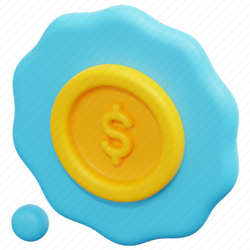 Speech, bubble, money, talk, chat, communication, message 3D illustration - Download on Iconfinder