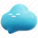 speech, bubble, cloud, bored, chat, communication, message, 3d, render 