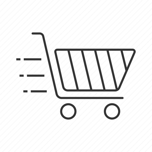 Basket, cart, express, fast, flying, shopping, trolley icon - Download on Iconfinder