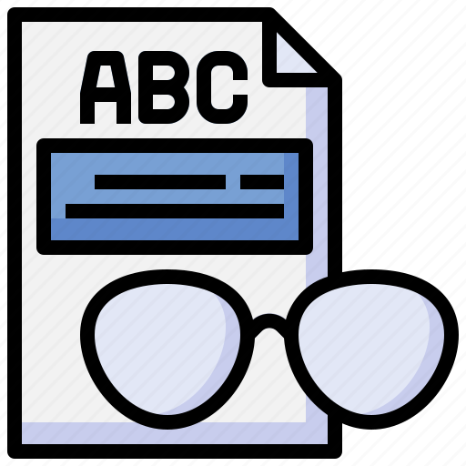 Glasses, miscellaneous, spelling, checking, page icon - Download on Iconfinder
