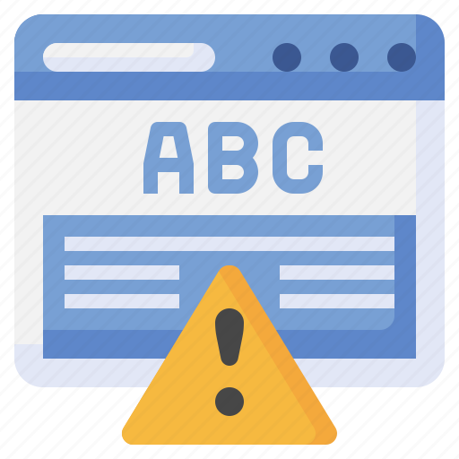 Alert, miscellaneous, spelling, website, warning icon - Download on Iconfinder