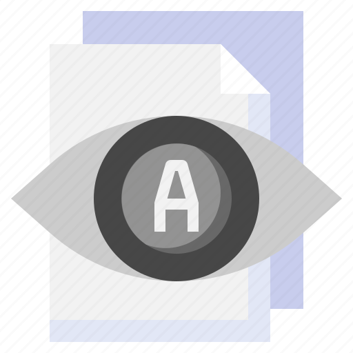 Eye, miscellaneous, spelling, reading, look icon - Download on Iconfinder