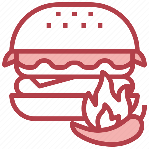 Spicy, burger, food, restaurant, heat, hot icon - Download on Iconfinder