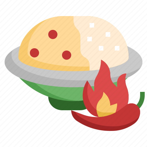 Spicy, curry, rice, hot, flame, food, restaurant icon - Download on Iconfinder