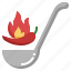 spicy, ladle, food, restaurant, spices, flavour 