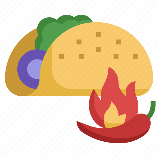 Spicy, taco, food, restaurant, mexican, heat icon - Download on Iconfinder