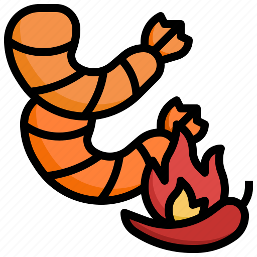 Spicy, shrimp, food, restaurant, wings, heat icon - Download on Iconfinder