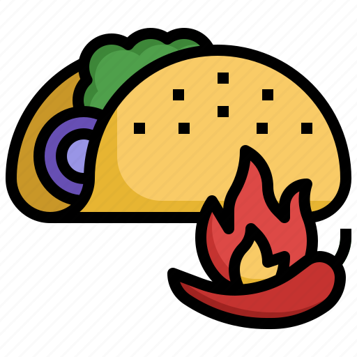 Spicy, taco, food, restaurant, mexican, heat icon - Download on Iconfinder
