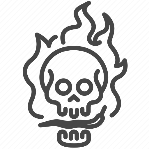 Chilli, dead, flavor, ghost pepper, hot, skull, spicy icon - Download on Iconfinder