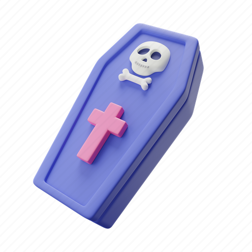 Coffin, death, halloween 3D illustration - Download on Iconfinder