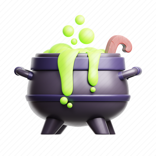 Cauldron, halloween, magic, wizard, magician, ghost, monster 3D illustration - Download on Iconfinder