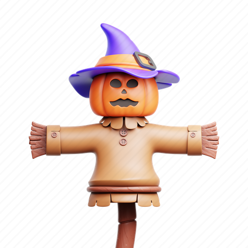 Scarecrow, halloween, ghost, monster, farm, horror, spooky 3D illustration - Download on Iconfinder