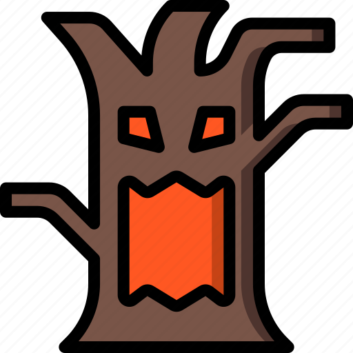 Creepy, halloween, scary, spooky, tree icon - Download on Iconfinder