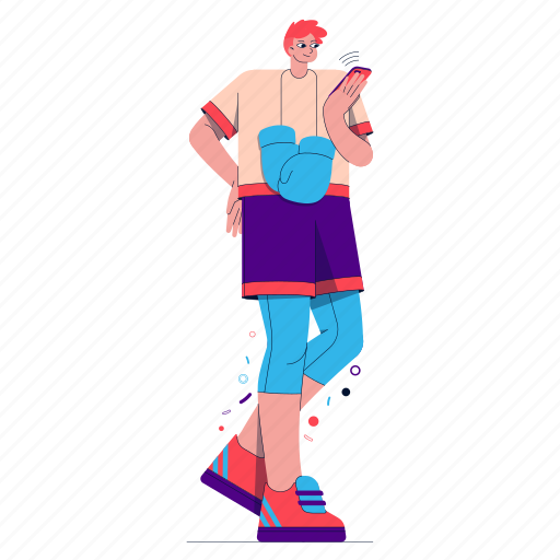 Sports, fitness, healthy lifestyle, active, workout, break, boxing illustration - Download on Iconfinder