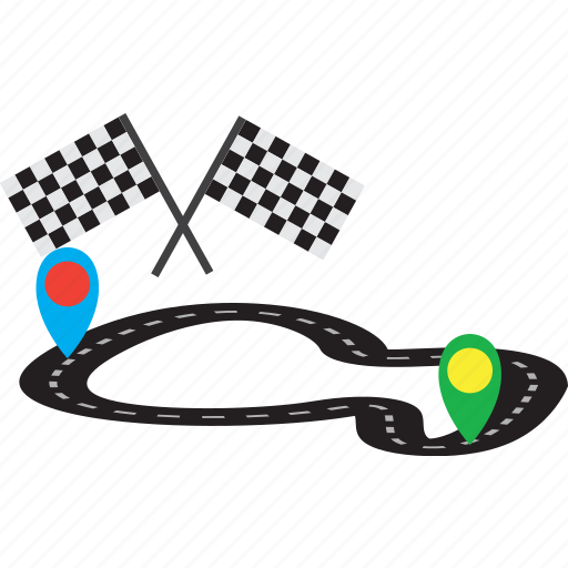 Flag, game, object, race, race arena, road, sport icon - Download on Iconfinder
