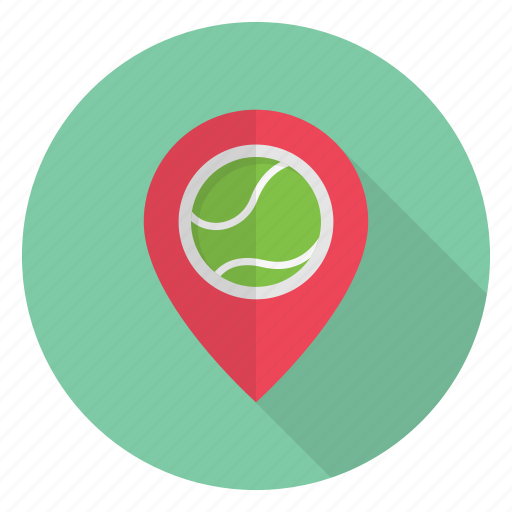 Location, map, match, pin, tennisball icon - Download on Iconfinder