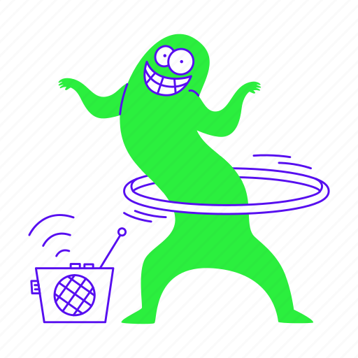 Character, twists, hoop, around, waist, play, sport icon - Download on Iconfinder