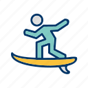 surf, surfer, surf board