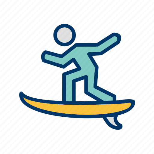 Surf, surfer, surf board icon - Download on Iconfinder