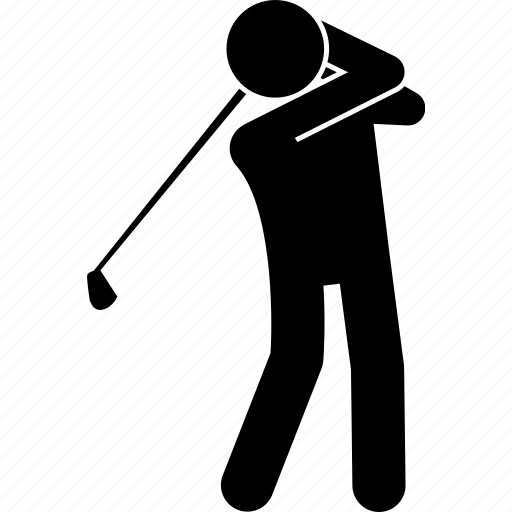 Sport, golf, stick figure, man, person, pose, golfer icon - Download on Iconfinder